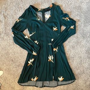 Urban Outfitters floral long sleeved mini dress size medium